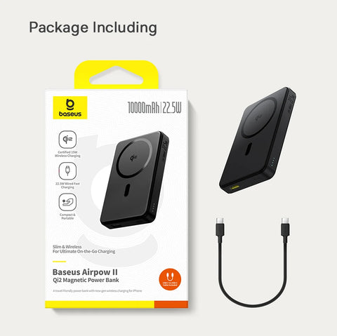 Baseus Qi2 Magnetic Power Bank 10000mah Fast Charge Powerbank Wireless Charging 22.5W External Battery Charger For iPhone 16 15