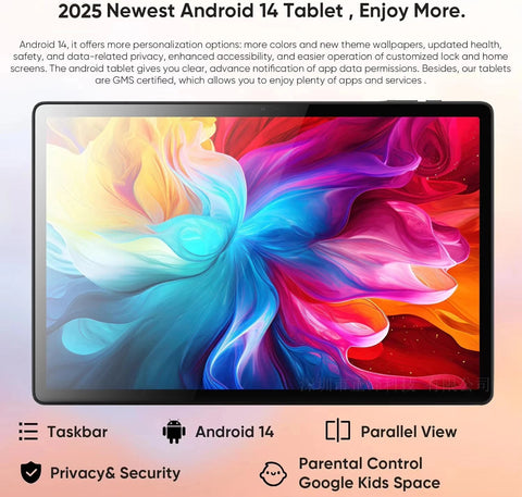 2025 New Flagship Global Firmware 14 Inch Android 14 Tablet 5G WiFi 2K Display FHD Screen 16GB 512GB  Планшет GPS Pads Laptop