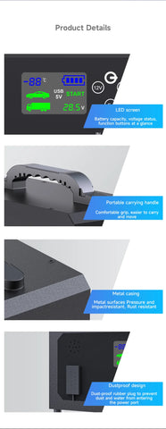 12V 24V Portable Lithium Jump Starter 6000A,Car Battery Booster,USB-C Powerbank Charger,For up to 20L Gas and 16L Diesel Engines