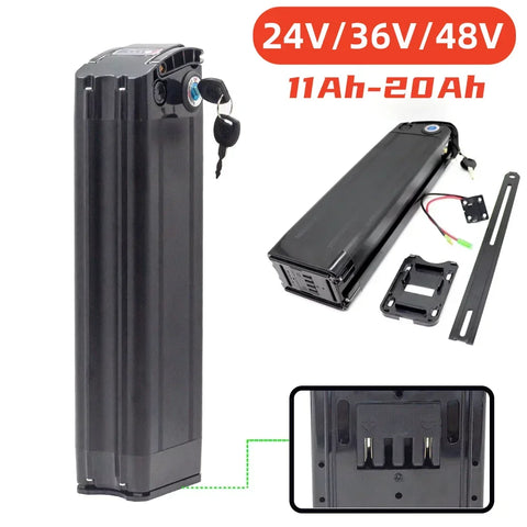 36V 20Ah Battery 18650 Lithium Rechargeable Battery Built-in Bms for Silverfish 250W-750W Bafang Motor Kit with 42v 2A Charger