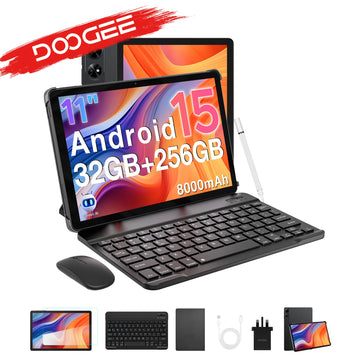 Doogee Tab G6+ 2 in 1 Tablet Pc Android 15 Gemini Ai Dual Speakers 8000Mah Battery 32Gb(8+24) Ram 256Gb Rom Widevine L1 4g Lte