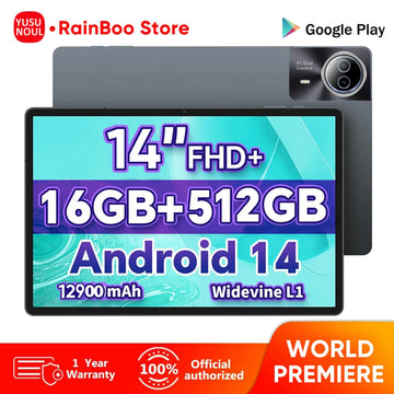 2025 New Flagship Global Firmware 14 Inch Android 14 Tablet 5G WiFi 2K Display FHD Screen 16GB 512GB  Планшет GPS Pads Laptop
