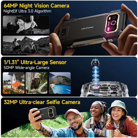 【NEW 2024】 Ulefone Armor 27T 4G 10600mAh Rugged Phone Android 14 Smartphone 24GB +256GB  6.78