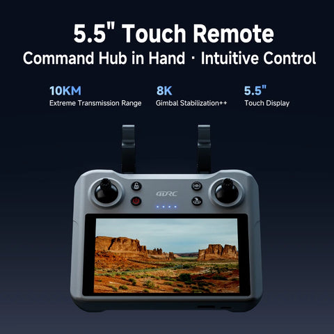 New F15 Drone GPS Brushless Motor 8K HD Professional 5G WIFI Quadcopter 3-Axis Gimbal UAV 5.5 Inch Touch Screen RC Drone 4DRC