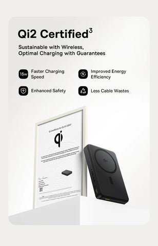 Baseus Qi2 Magnetic Power Bank 10000mah Fast Charge Powerbank Wireless Charging 22.5W External Battery Charger For iPhone 16 15