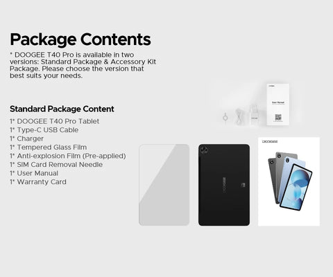 DOOGEE T40 Pro Tablet 12  20GB(8 + 12) 512GB Android 14 Helio G99 6nm 10800mAh 18W Charge Quad Speaker 7.6mm ultra-thin