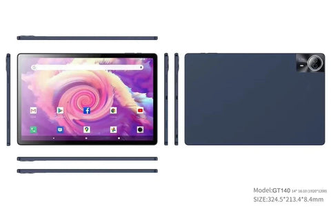 2025 New Flagship Global Firmware 14 Inch Android 14 Tablet 5G WiFi 2K Display FHD Screen 16GB 512GB  Планшет GPS Pads Laptop