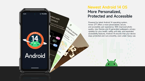 【NEW 2024】 Ulefone Armor 27T 4G 10600mAh Rugged Phone Android 14 Smartphone 24GB +256GB  6.78