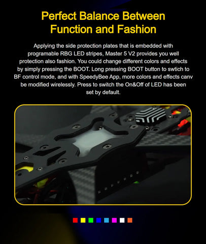 SpeedyBee Master 5 V2 FPV 5 inch Freestyle Drone HD O3 Air Unit with SpeedyBee F405 V3 Stack 2306 1900KV 6S Motor RC Quadcopter