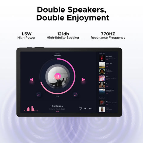 Doogee Tab G6+ 2 in 1 Tablet Pc Android 15 Gemini Ai Dual Speakers 8000Mah Battery 32Gb(8+24) Ram 256Gb Rom Widevine L1 4g Lte