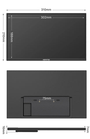 14.1 Inch Portable Monitor 1080P IPS 100%SRGB Gaming Portable Screen with Stand for Laptop PS5/4 Switch Xbox Raspberry Pi