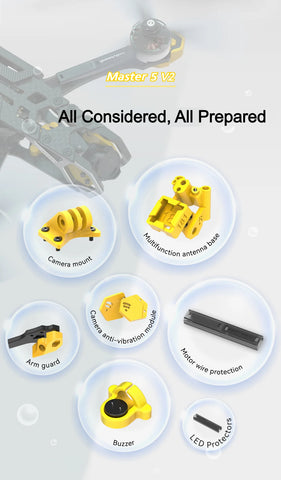 SpeedyBee Master 5 V2 FPV 5 inch Freestyle Drone HD O3 Air Unit with SpeedyBee F405 V3 Stack 2306 1900KV 6S Motor RC Quadcopter