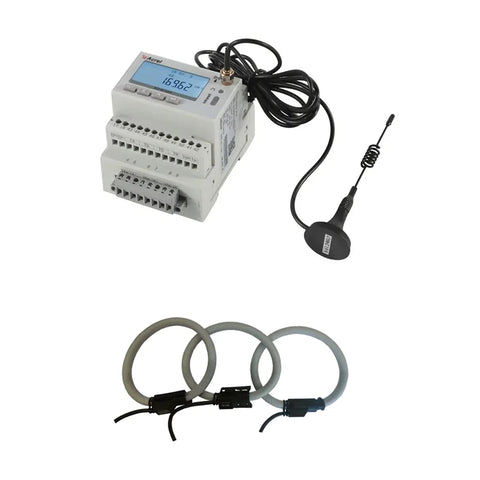 Acrel ADW300 IoT 1 PCS 4G/WIFI/Lorawan Wireless 3 Phase Smart Energy Meter and 3 PCS 1000A/2000A Rogowski Coil 9/15CM Aperture