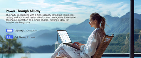 ACEMAGIC 17.3inch Laptop with High Performance Quad Core-12th Alder Lake N97 Laptop Computer Spacious Storage 16GB RAM 512GB ROM