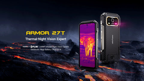 【NEW 2024】 Ulefone Armor 27T 4G 10600mAh Rugged Phone Android 14 Smartphone 24GB +256GB  6.78