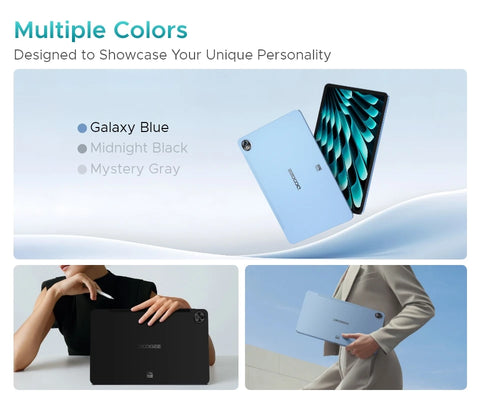 DOOGEE T40 Pro Tablet 12  20GB(8 + 12) 512GB Android 14 Helio G99 6nm 10800mAh 18W Charge Quad Speaker 7.6mm ultra-thin