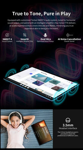 Teclast T70 Tablet MTK G99 Octa-Core 14inch FHD IPS Display 8GB RAM 256GB ROM Android 14 WIFI5G 10000mAh 13MP+8MP 4G Dual SIM