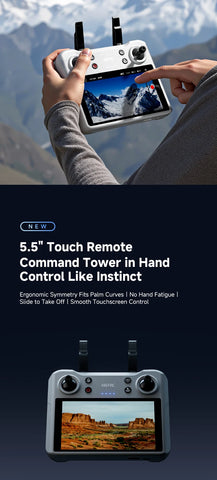 New F15 Drone GPS Brushless Motor 8K HD Professional 5G WIFI Quadcopter 3-Axis Gimbal UAV 5.5 Inch Touch Screen RC Drone 4DRC