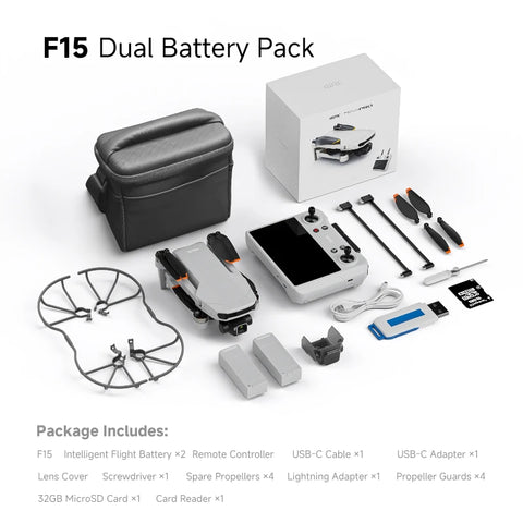 New F15 Drone GPS Brushless Motor 8K HD Professional 5G WIFI Quadcopter 3-Axis Gimbal UAV 5.5 Inch Touch Screen RC Drone 4DRC