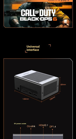 FEVM FNGT5 PRO 8GB 4060  RTX4080M 12GB RTX4090M 16GB Max 150W Mini Graphics Dock OCulink 64Gbps Thunderbolt 5 For Mini PC laptop