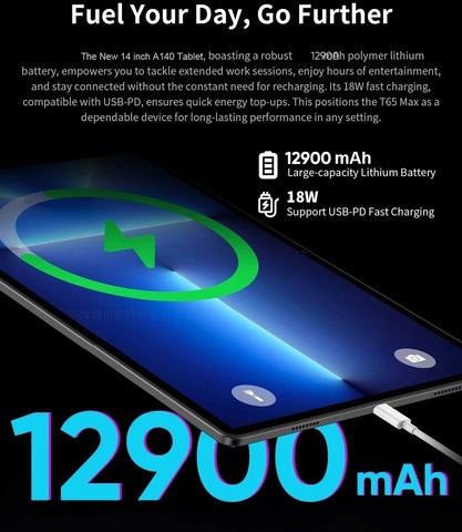 2025 New Flagship Global Firmware 14 Inch Android 14 Tablet 5G WiFi 2K Display FHD Screen 16GB 512GB  Планшет GPS Pads Laptop