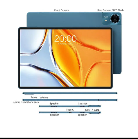 Teclast T70 Tablet MTK G99 Octa-Core 14inch FHD IPS Display 8GB RAM 256GB ROM Android 14 WIFI5G 10000mAh 13MP+8MP 4G Dual SIM