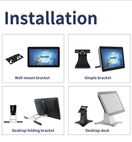 15.6/17.3/18.5 Inch All In One Touch Panel Industrial Pc Android 11 Window 10 Hdmi Wall Mount Touchscreen Waterproof Monitor