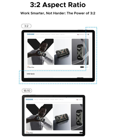 Global Version DOOGEE Tab E3 Max Tablet PC Android 15 Gemini AI 14'' 2.1K Screen 8GB RAM 256GB 13500mAh Large Battery Smart Pad