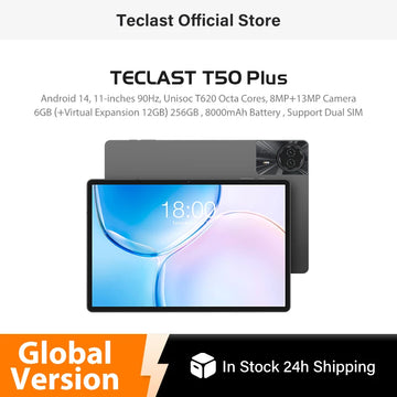 Teclast T50Plus 11" 2K 90Hz High Refresh Android 14 Tablet 6GB +256GB UNISOC T620 8000mAh Battery 8MP+13MP Camera 4G Tablets