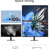 UPERFECT Delta 23.8" 100Hz Dual Portable Monitor 1080P Stacked Displays USB-C HDMI Triple Laptop Screen Extender for Laptop PC