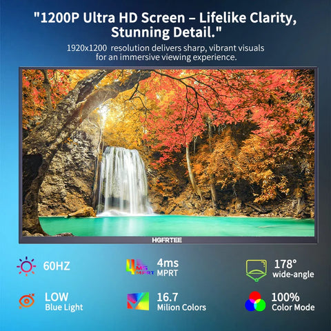 HGFRTEE Portable Touch Monitor 14.1 Inch Ultra-thin Touch Portable Laptop Monitor for Laptops PC Mobile Phone Xbox PS4/5