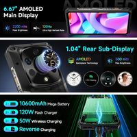 Ulefone Armor 28 Ultra 5G AI Thermal Imaging Rugged Phone Dimensity 9300+ 1TB ROM 32GB RAM Android Smartphone AMOLED Mobile