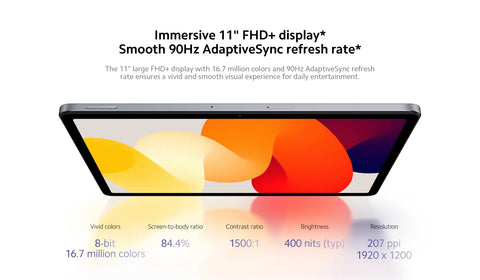 Xiaomi Redmi Pad SE Mi Tablet Global Version Snapdragon® 680 Quad speakers Dolby Atmos® 90Hz 11