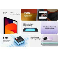 Xiaomi Redmi Pad SE Mi Tablet Global Version Snapdragon® 680 Quad speakers Dolby Atmos® 90Hz 11" Display 8000mAh 128GB / 256GB