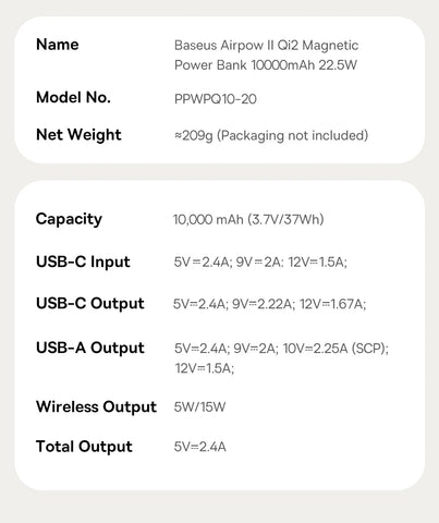 Baseus Qi2 Magnetic Power Bank 10000mah Fast Charge Powerbank Wireless Charging 22.5W External Battery Charger For iPhone 16 15