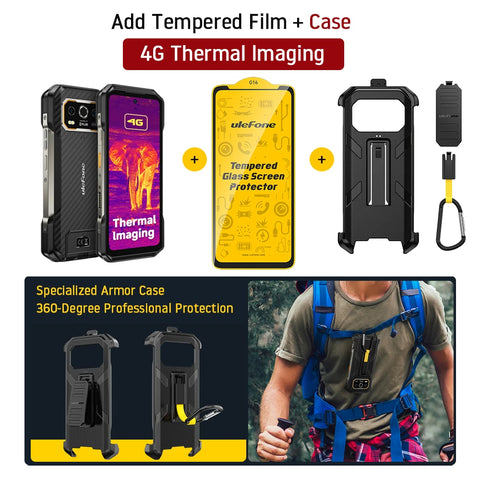 【NEW 2024】 Ulefone Armor 27T 4G 10600mAh Rugged Phone Android 14 Smartphone 24GB +256GB  6.78