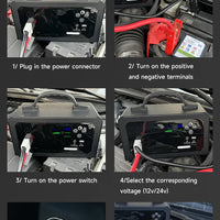 12V 24V Portable Lithium Jump Starter 6000A,Car Battery Booster,USB-C Powerbank Charger,For up to 20L Gas and 16L Diesel Engines