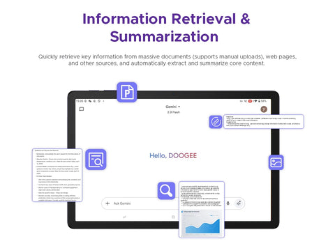 Doogee Tab G6+ 2 in 1 Tablet Pc Android 15 Gemini Ai Dual Speakers 8000Mah Battery 32Gb(8+24) Ram 256Gb Rom Widevine L1 4g Lte