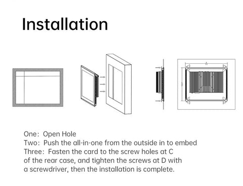 8~21.5 inch Touch Industrial Screen IP65 Front Waterproof, All in One Industrial Embedded Panel PC PCAP TouchScreen Monitor
