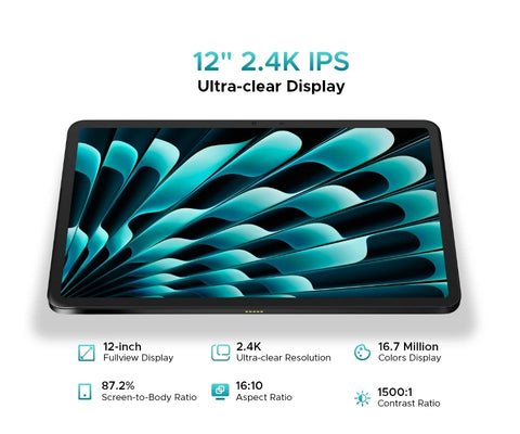 DOOGEE T40 Pro Tablet 12  20GB(8 + 12) 512GB Android 14 Helio G99 6nm 10800mAh 18W Charge Quad Speaker 7.6mm ultra-thin