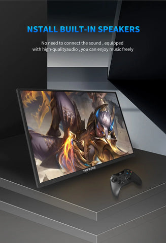 14.1 Inch Portable Monitor 1080P IPS 100%SRGB Gaming Portable Screen with Stand for Laptop PS5/4 Switch Xbox Raspberry Pi