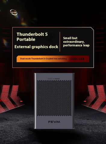 FEVM FNGT5 PRO 8GB 4060  RTX4080M 12GB RTX4090M 16GB Max 150W Mini Graphics Dock OCulink 64Gbps Thunderbolt 5 For Mini PC laptop