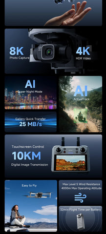 New F15 Drone GPS Brushless Motor 8K HD Professional 5G WIFI Quadcopter 3-Axis Gimbal UAV 5.5 Inch Touch Screen RC Drone 4DRC