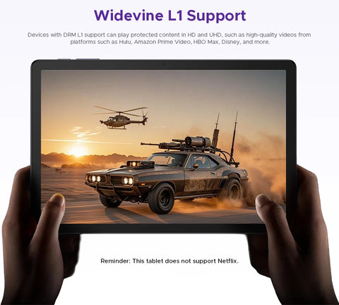 Doogee Tab G6+ 2 in 1 Tablet Pc Android 15 Gemini Ai Dual Speakers 8000Mah Battery 32Gb(8+24) Ram 256Gb Rom Widevine L1 4g Lte